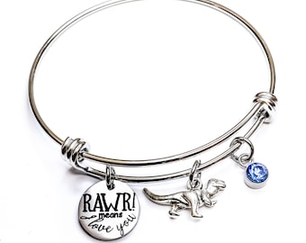 Dinosaur Bracelet - Best Friend Jewelry - TRex Bracelet - Funny Jewelry - Sister Gift - Teenager Gift - Quirky Jewelry - Tyrannosaurus Rex