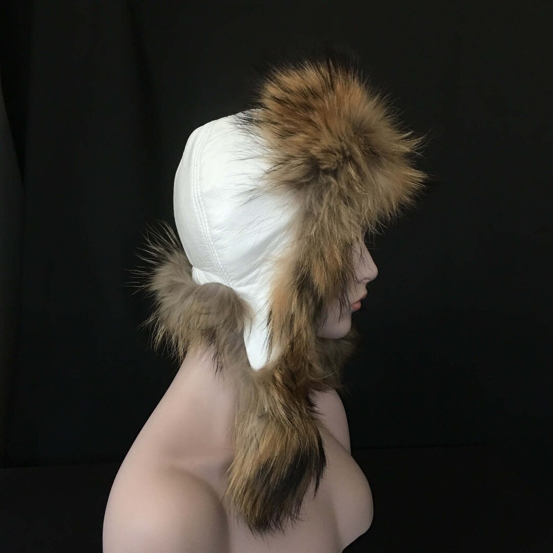 Ruso mapache piel sombrero NIÑAs adolescente tamaño pequeño Zimushka