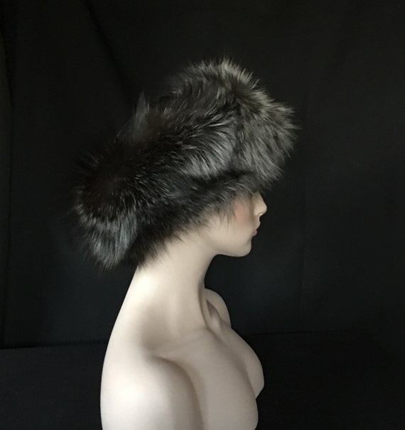 Saga Furs Pure White Arctic Real Fox Handmade Classic Ushanka Trapper Winter Hat