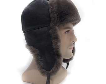 Sheepskin Bomber Hat - Etsy