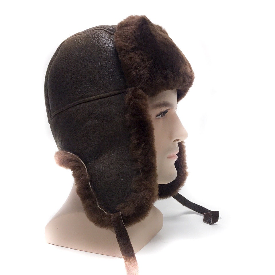 Sheepskin Trapper Ushanka Aviator 