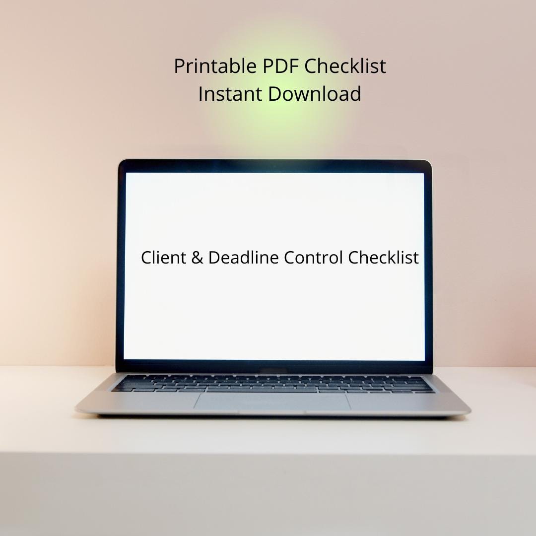 Client and Deadline Control Checklist for Overwhelmed Freelancers Task ...
