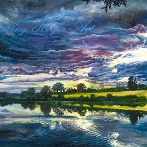 Big Pond Sunset giclee 12&quot;x15&quot; print