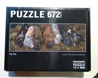 672 piece Jigsaw Puzzle  Pig Pile