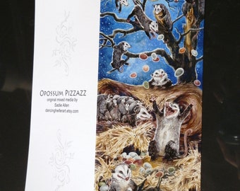 Opossum Pizzazz blank-on-the-inside notecards