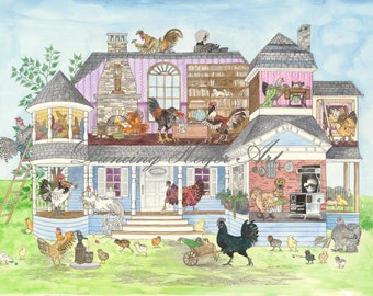 Chicken House 11.5"x16" Giclee Print