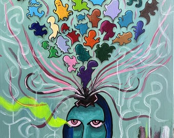 Acryl Gemälde: Overthink