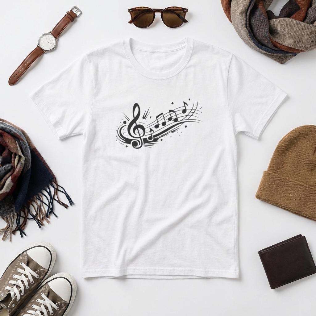 Musical Note Merch Music Notes T-shirt | Treble Clef Musical Staff Graphic - Etsy