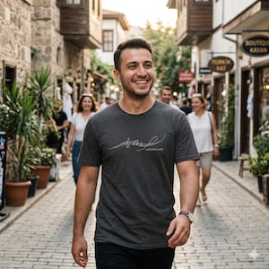 Camiseta branca com estampa minimalista de notas musicais | Design minimalista de pauta musical