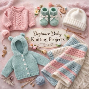 300+ Ultimate Beginner Baby Knit Patterns Bundle - PDF | Patterns for Blankets, Sweaters, Booties & Toys