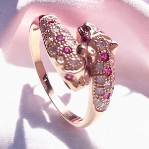 Luipaard Ring - Roségoud, Statement Ring