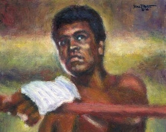 Muhummad Ali boxing art print 13"x18" Bill Pruitt