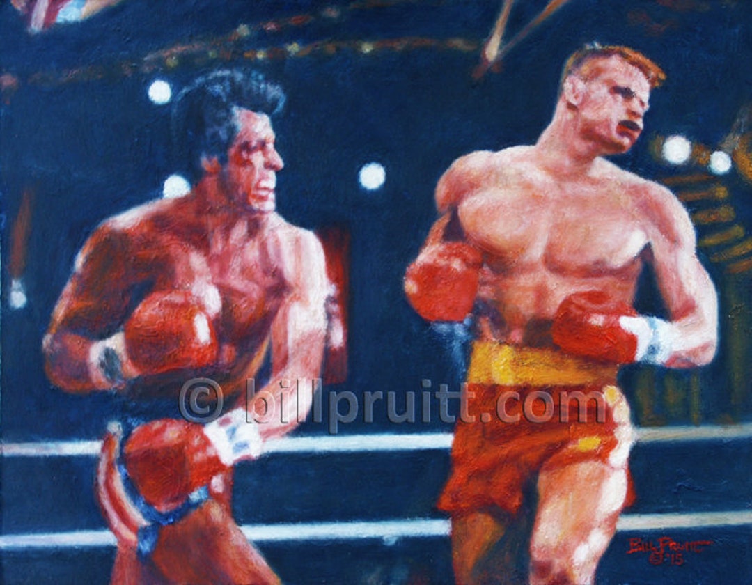 Sylvester Stallone Rocky Balboa Rocky 4 art print 13x18 signed and