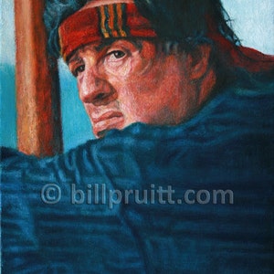 Rocky Balboa Portrait Painting by Bill Pruitt - Pixels