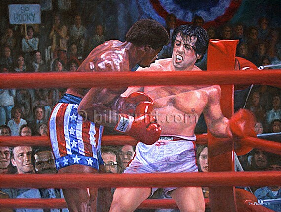 Sylvester Stallone Rocky Balboa Rocky 4 art print 13x18 signed and