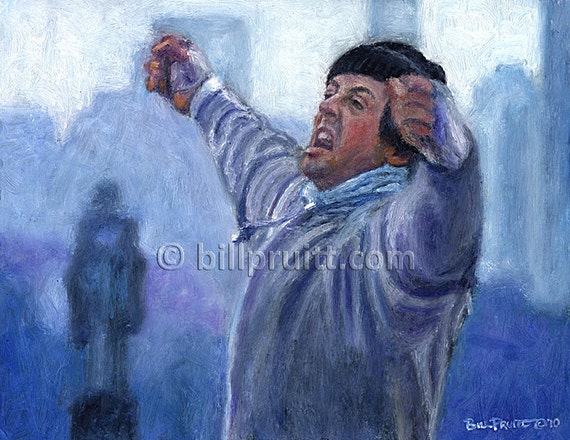 Sylvester Stallone Rocky Balboa Rocky 4 art print 13x18 signed and