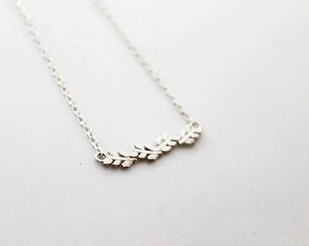 Leaf Necklace, Simple Necklace, delicate Necklace, Bridesmaids Necklace, Silver Leaves Necklace, Silver leaf Jewelry, Leaf Jewelry, everyday