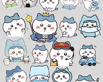 Chiikawa stickerbundel SVG PNG – kawaii anime gesneden bestanden (digitale download)