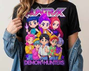 Kpop Demon Hunters Shirt PNG | Sublimation Design | 300 DPI Transparent PNG | 4096x4096 Digital Download