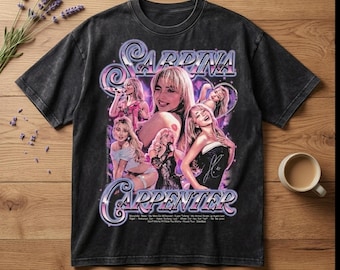 Sabrina Carpenter Graphic Tee | Vintage Aesthetic Shirt | Y2K Pop Star T Shirt | Trendy Streetwear Top | Music Lover Gift