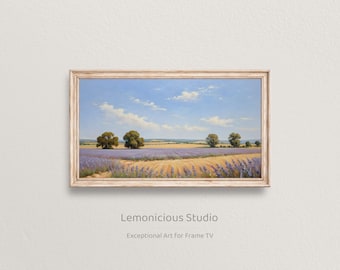 Lavender Field Provence Panoramic Countryside | Samsung Frame TV Art