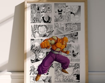 Pôster de mangá do Piccolo Laranja de Dragon Ball Super - Painéis de mangá selecionados - Impressão digital