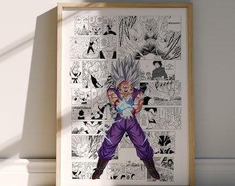 Pôster de mangá com arte de parede do Gohan Besta - Gohan - Painéis de mangá selecionados - Impressão digital