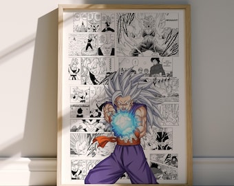 Pôster de mangá com arte de parede do Gohan Besta - Gohan - Painéis de mangá selecionados - Impressão digital