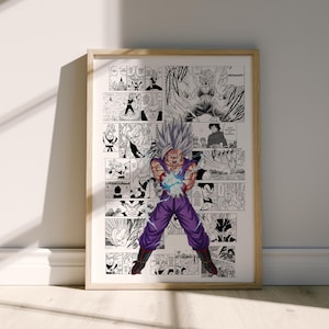 Pôster de mangá com arte de parede do Gohan Besta - Gohan - Painéis de mangá selecionados - Impressão digital imagem 3