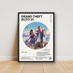 Affiche / Calendrier GTA San Andreas & Killzone - Pour PS2, Format 82x55,5cm, Année 2003, Bon état