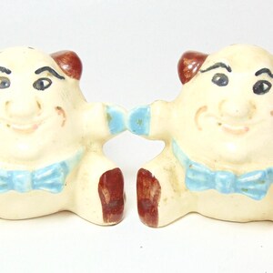 Antique Humpty Dumpty Salt and Pepper Shaker Set - Unique Collectibles circa 1920