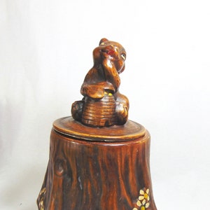 Collectible Bear Cub Eating Honey Cookie Jar by California Originals (Ca. 1960&#39;s)