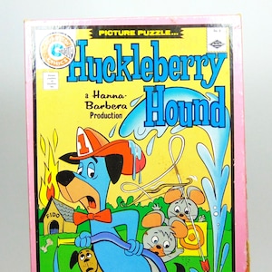 Collectible Huckleberry Hound 70 Piece Puzzle by Built-Rite Puzzles (Ca. 1975)
