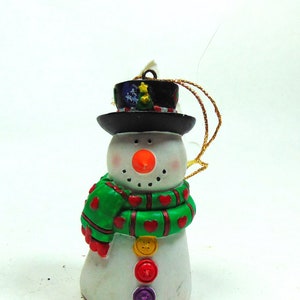 Kitschy Frosty The Snowman Christmas Tree Ornament (Ca. 1990&#39;s)