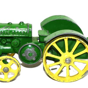 Vintage Ertl 1923 John Deere Model D Tractor | Cast Iron Replica Late 1970s | Farm Toy Collectible | Rustic Shelf Decor Gift
