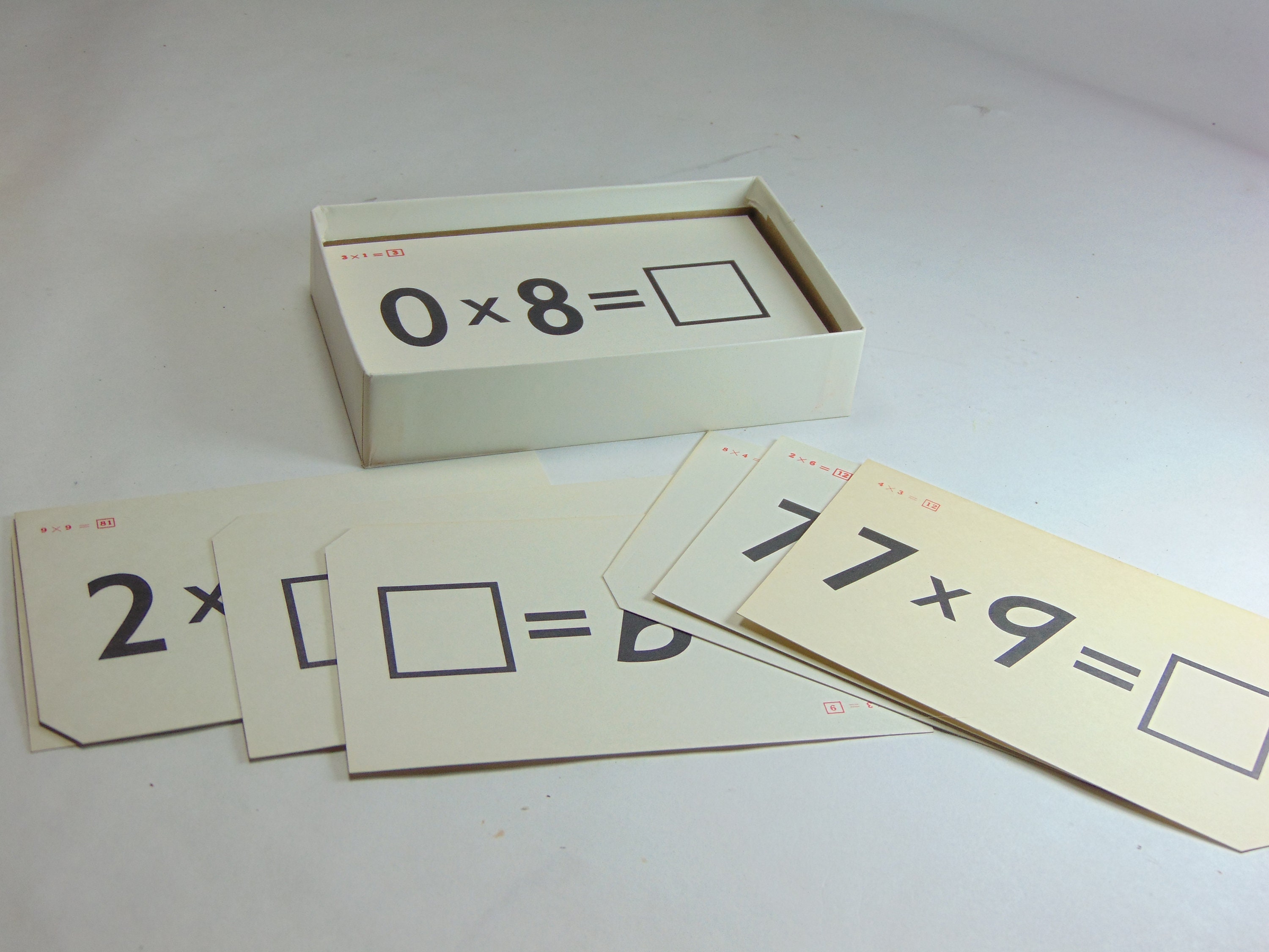 Educational New Math Multiplication Flash Cards by Milton - Etsy