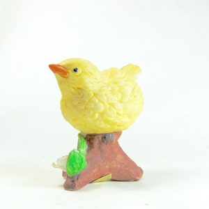 Collectible Ceramic Bisque Yellow Baby Bird Figurine by Homco (Ca. 1980&#39;s)