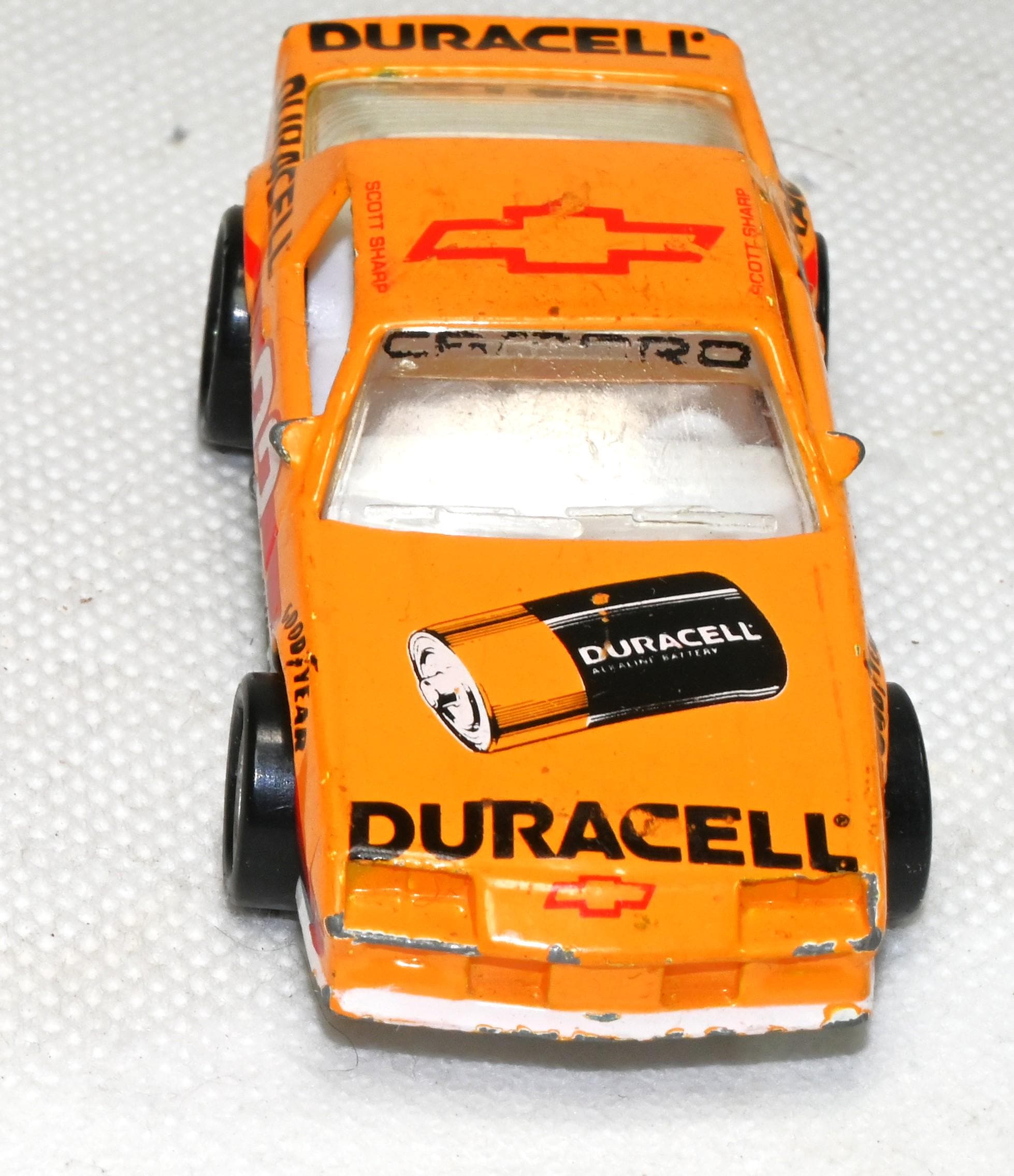 Vintage Hot Wheels Camaro #33 Duracell – Worn Patina, No Box, 1:64