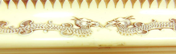 Early Celluloid Asian Dragon and Pheasant Dresser… - image 3