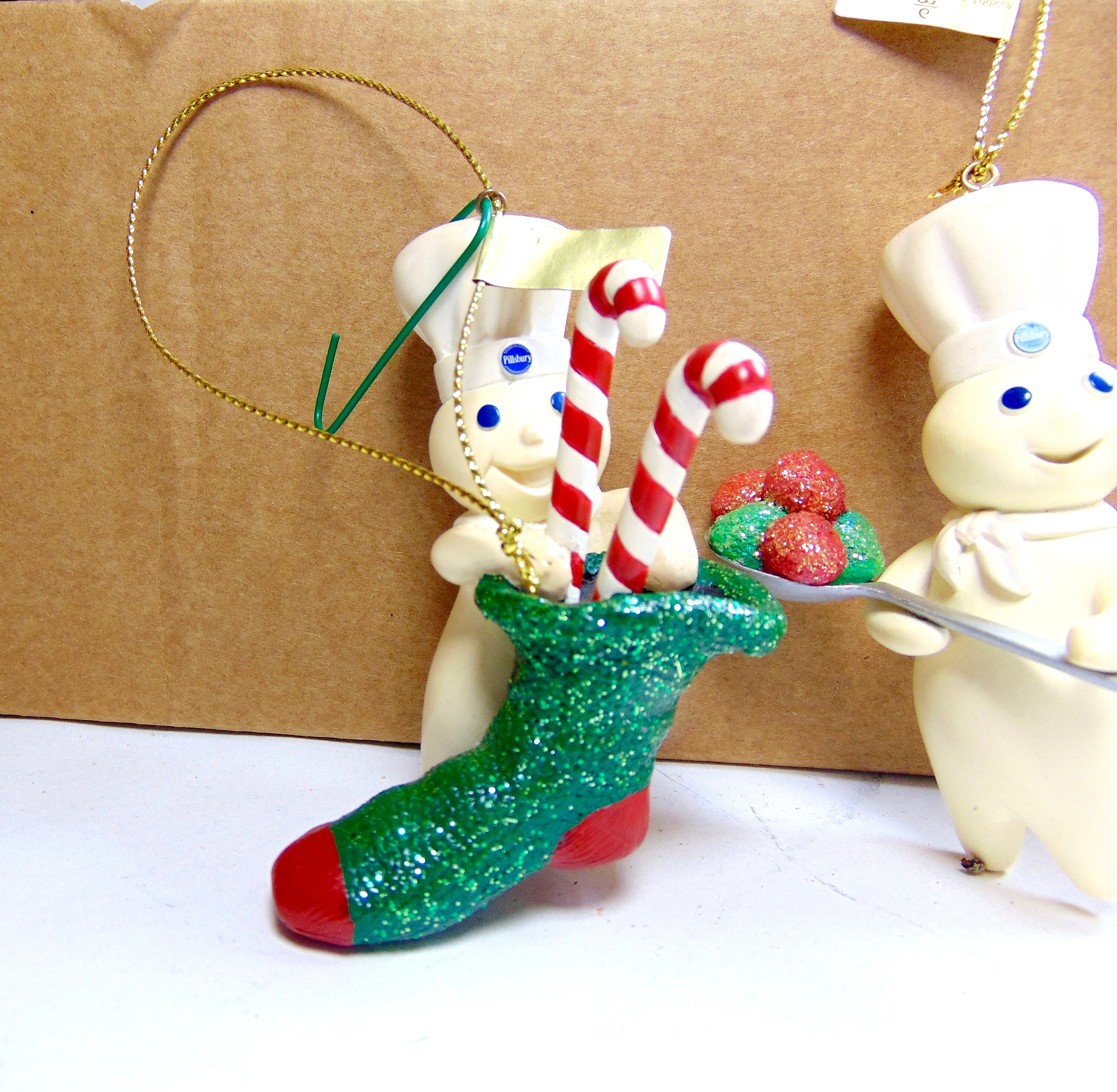 Collectible Pillsbury Doughboy Christmas Ornaments Set Of Four Etsy