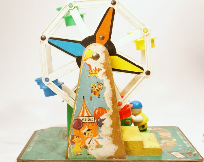 Vintage Toy Fisher Price Music Box Ferris Wheel 1966 Etsy