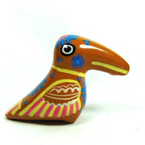 Kitschy Mexican Colorful Hand Painted Toucan Bird Figurine (Ca. 1980&#39;s)