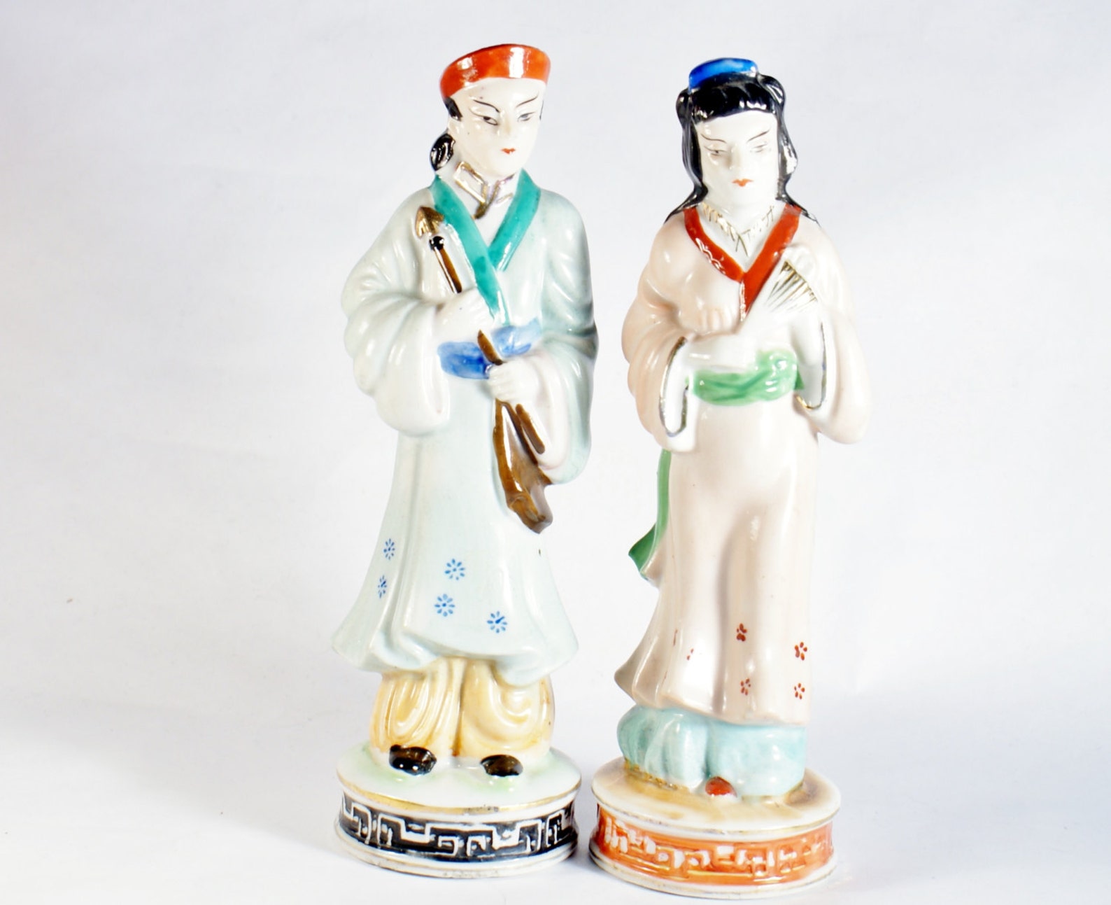 Occupied Japan Couple Japanese Figurines Vintage Pair Man Etsy