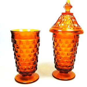Retro Amber Glass Parfait Sherbet Whitehall Indiana Glass (ca. 1970&#39;s)
