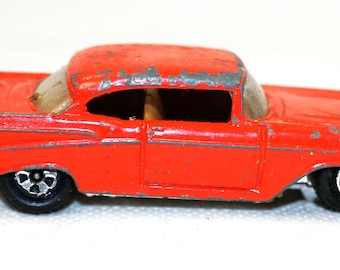 Vintage ERTL ’57 Chevrolet Bel Air Die-Cast • Red • Made in Taiwan • Late 1980s Cars of the World • Playworn Patina, Rolls