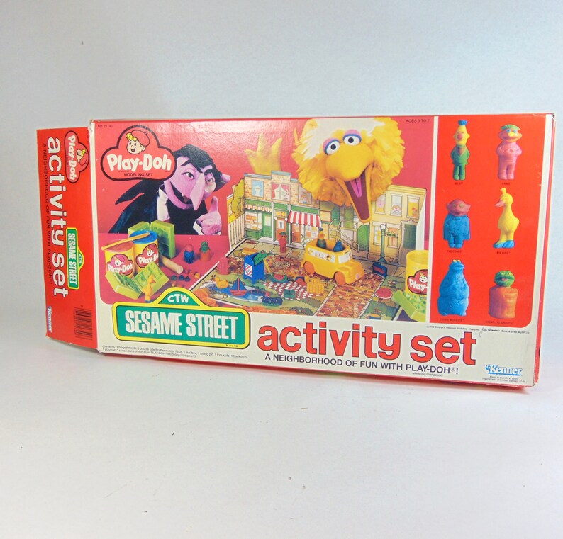 Sesame Street PlayDoh Activity Set by Kenner ca. 1980 Etsy