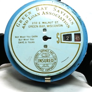 Vintage Add-A-Bank | Green Bay WI | Industrial Metal Coin Bank