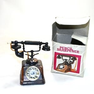 Retro 1986 Rotary Phone Pencil Sharpener w/ Box – Action Industries Collectible