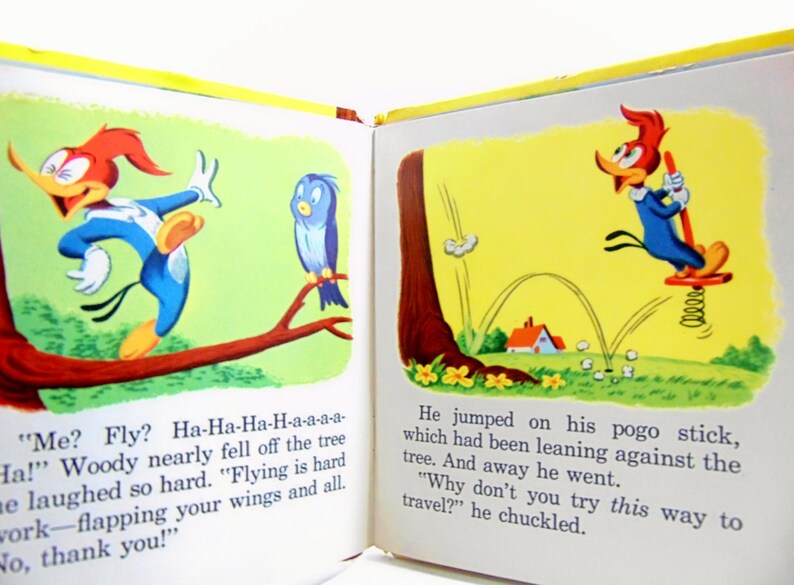 1950s, Vintage, Woody Woodpecker,book, Books, 1954, Whitman, Walter
