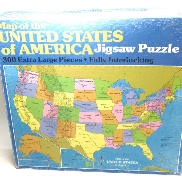 United States Puzzle Etsy